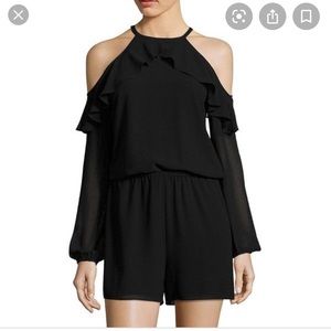 Michael Kors black romper with cold shoulders